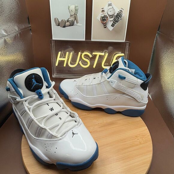 Jordan 6 Rings \'White Dark Marina Blue’ Men’s Sz 11 main image 11
